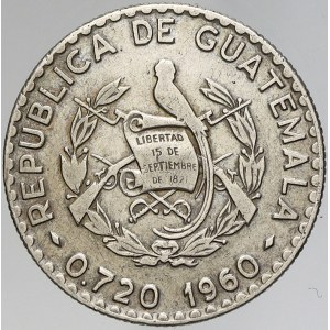 Guatemala, 25 centavos 1960. KM-263