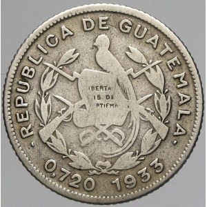 Guatemala, 10 centavos 1933. KM-239.2