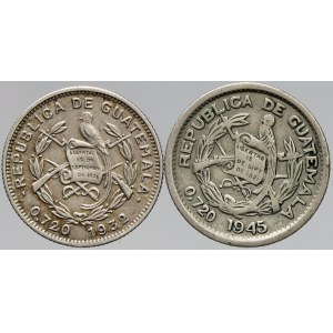 Guatemala, 5 centavos 1932, 1945. KM-238.1, 238.2