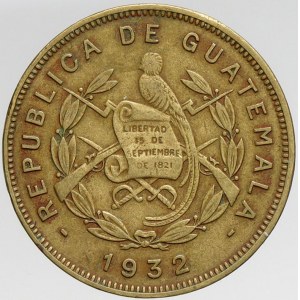 Guatemala, 2 centavos 1932. KM-250