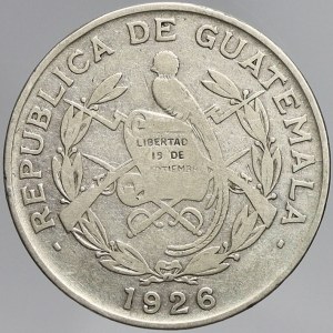 Guatemala, 1/4 quetzal 1926. KM-243.1