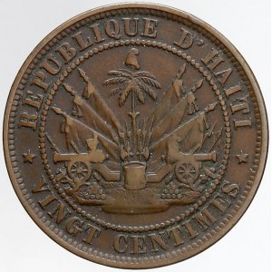 Haiti, 20 centimes 1863. KM-41