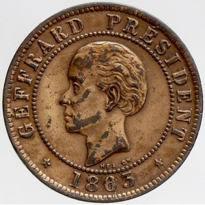 Haiti, 10 centimes 1863. KM-40