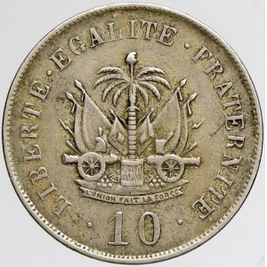 Haiti, 10 centimes 1906. KM-54
