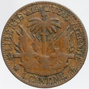 Haiti, 1 centim 1881. KM-42