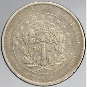 Honduras, 50 centavos 1871. KM-37