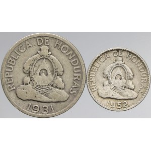 Honduras, 50 centavos 1931, 20 centavos 1952. KM-73, 74