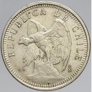 Chile, 5 pesos 1927. KM-173