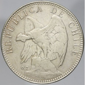 Chile, 1 peso 1905. KM-152.2