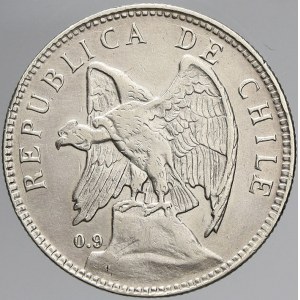 Chile, 1 peso 1910. KM-152.3