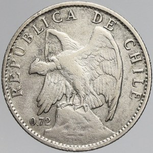 Chile, 1 peso 1915. KM-152.4