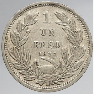 Chile, 1 peso 1927. KM-171