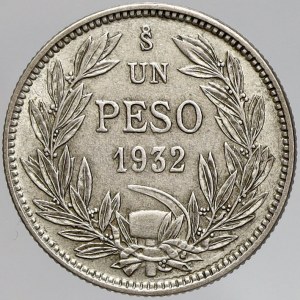 Chile, 1 peso 1932 KM-174