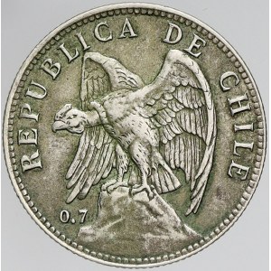 Chile, 50 centavos 1905. KM-160