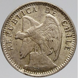 Chile, 10 centavos 1896. KM-156.1