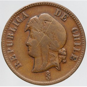 Chile, 2 ½ centavos 1898. KM-150. škr.