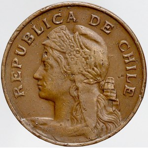 Chile, 2 ½ centavos 1907. KM-162