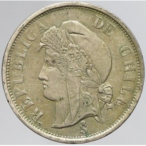 Chile, 2 centavos 1871. KM-147