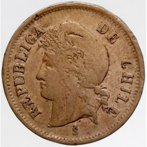 Chile, 1 centavo 1882. KM-146a.