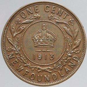 Kanada - New Foundland, 1 cent 1913. KM-16