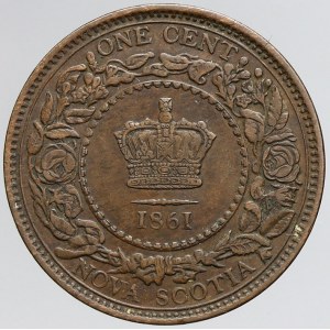 Kanada - Nova Scotia, 1 cent 1861. KM-8.1