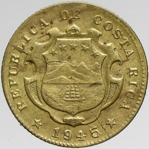 Kostarika, 25 centimos 1945. KM-181. vada materiálu