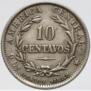 Kostarika, 10 centavos 1889. KM-129