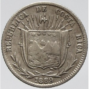 Kostarika, 10 centavos 1889. KM-129