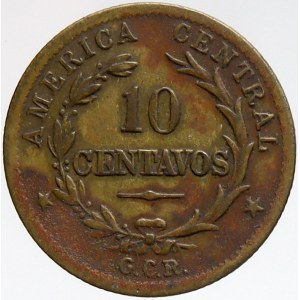 Kostarika, 10 centimos 1918. KM-142.2