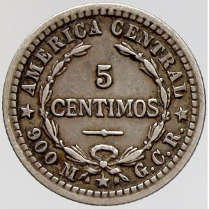 Kostarika, 5 centimos 1910. KM-145