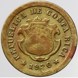 Kostarika, 5 centimos 1920. KM-151