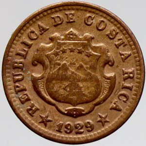 Kostarika, 5 centimos 1929. KM-169
