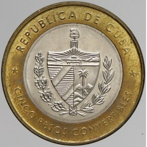 Kuba, 5 pesos convertibiles 1999. KM-730