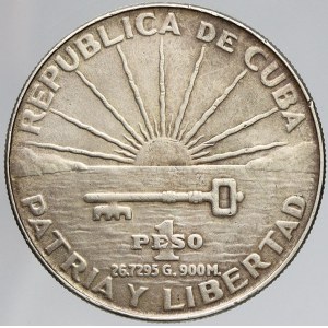 Kuba, 1 peso 1953. KM-29