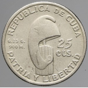 Kuba, 25 centavos 1953. KM-27