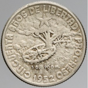 Kuba, 20 centavos 1952. KM-24