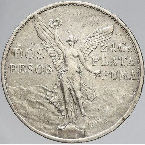 Mexiko, 2 pesos 1921. KM-462. dr. Úhozy