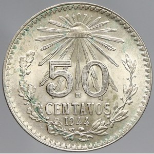Mexiko, 50 centavos 1944. KM-447