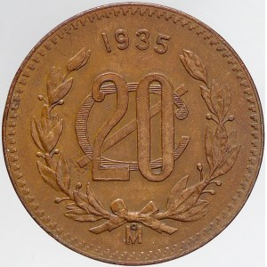 Mexiko, 20 centavos 1935.KM-437