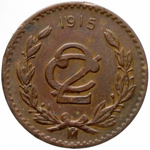 Mexiko, 2 centavos 1919. KM-420 (Zapatovo povstání)