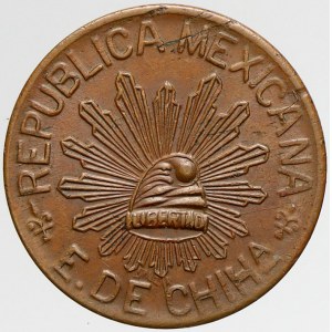 Mexiko - revoluce - Chihuahua, 5 centavos 1915. KM-613. Novoražba?