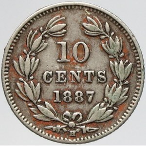 Nikaragua, 10 centavos 1887. KM-6