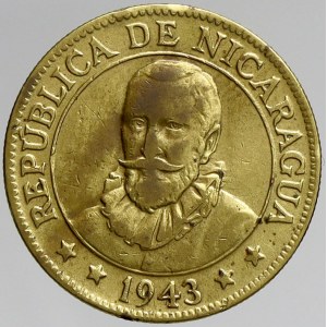 Nikaragua, 10 centavos 1943. KM-22