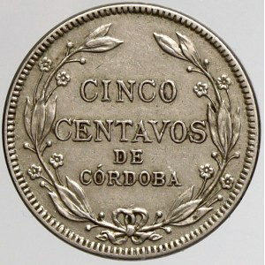 Nikaragua, 5 centavos 1938. KM-12