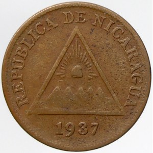 Nikaragua, 1 centavo 1937. KM-11