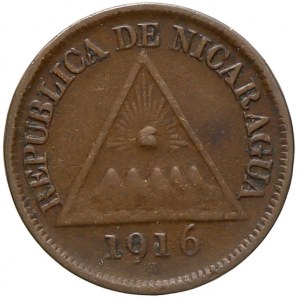 Nikaragua, ½ centavo 1916. KM-10