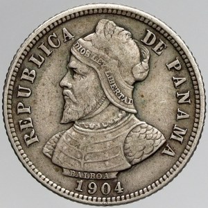 Panama, 10 centesimos 1904. KM-3