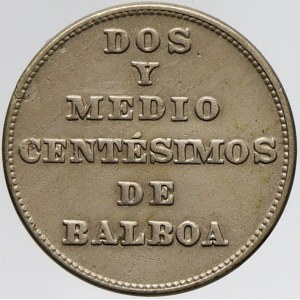 Panama, 2 ½ centesimos 1940. KM-16