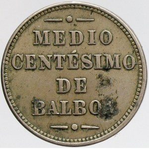 Panama, ½ centesimo 1907. KM-6. stopy kor.