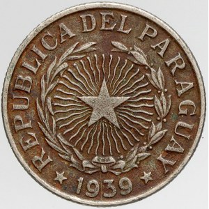 Paraguay, 5 pesos 1939. KM-18